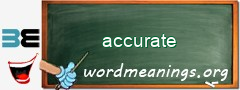 WordMeaning blackboard for accurate